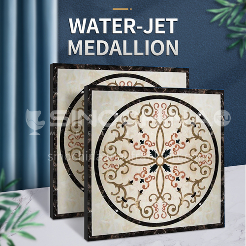Modern high-end design natural marble stone medallion W-JS3188